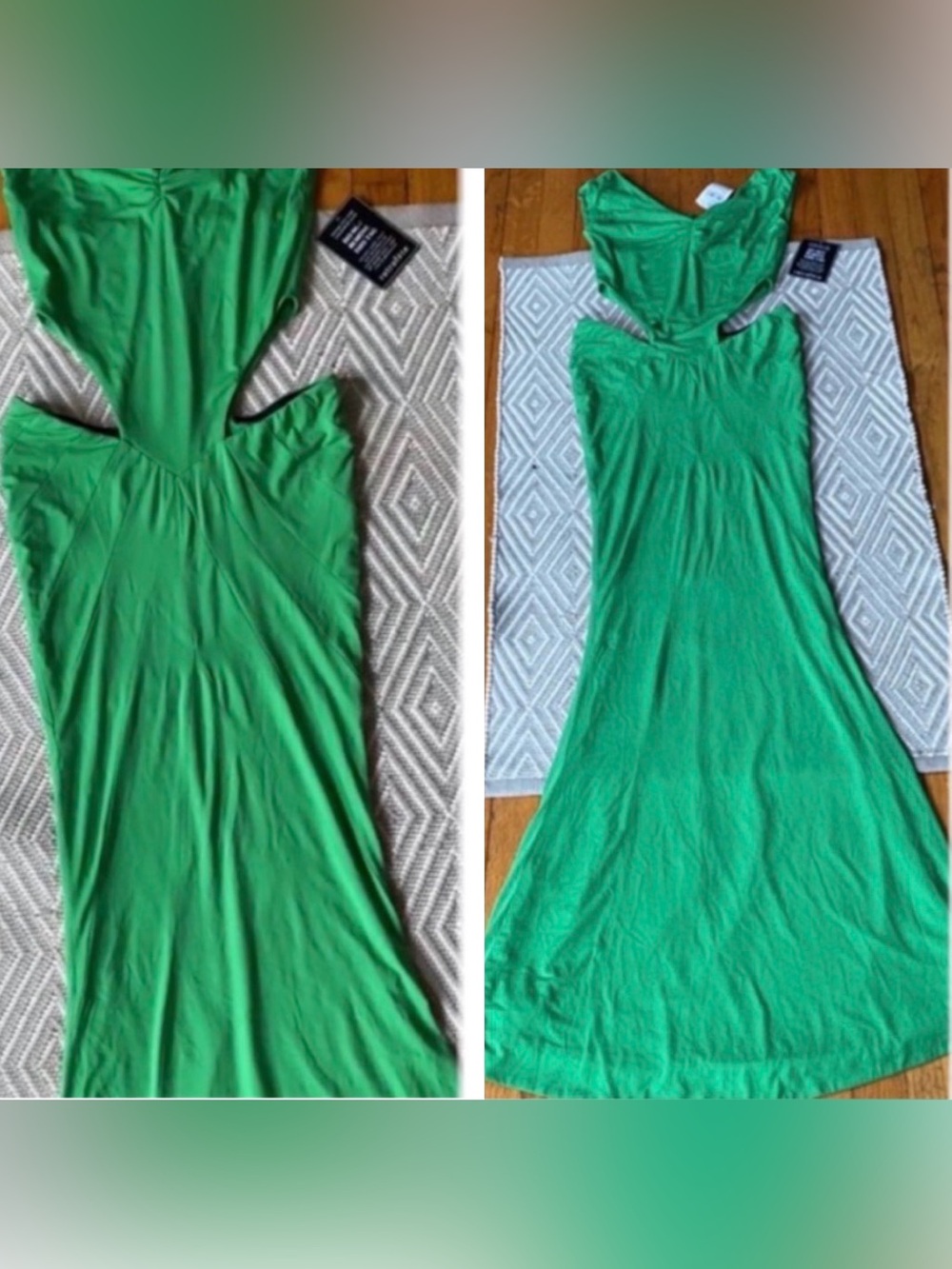 Retrofete Off-Shoulder Cutout Evening Gown in Green - Picture 12 of 12